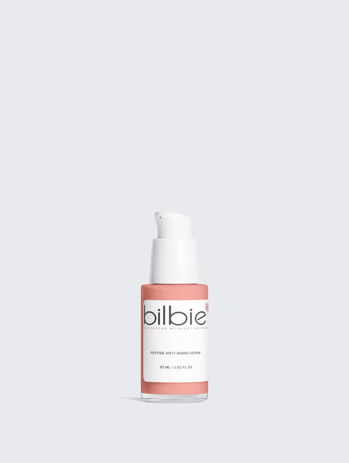bilbie Night Peptide Serum bottle, front