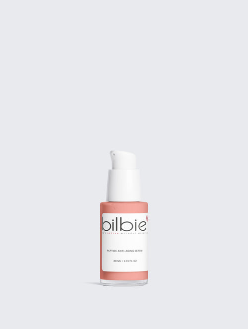 bilbie Night Peptide Serum bottle, front