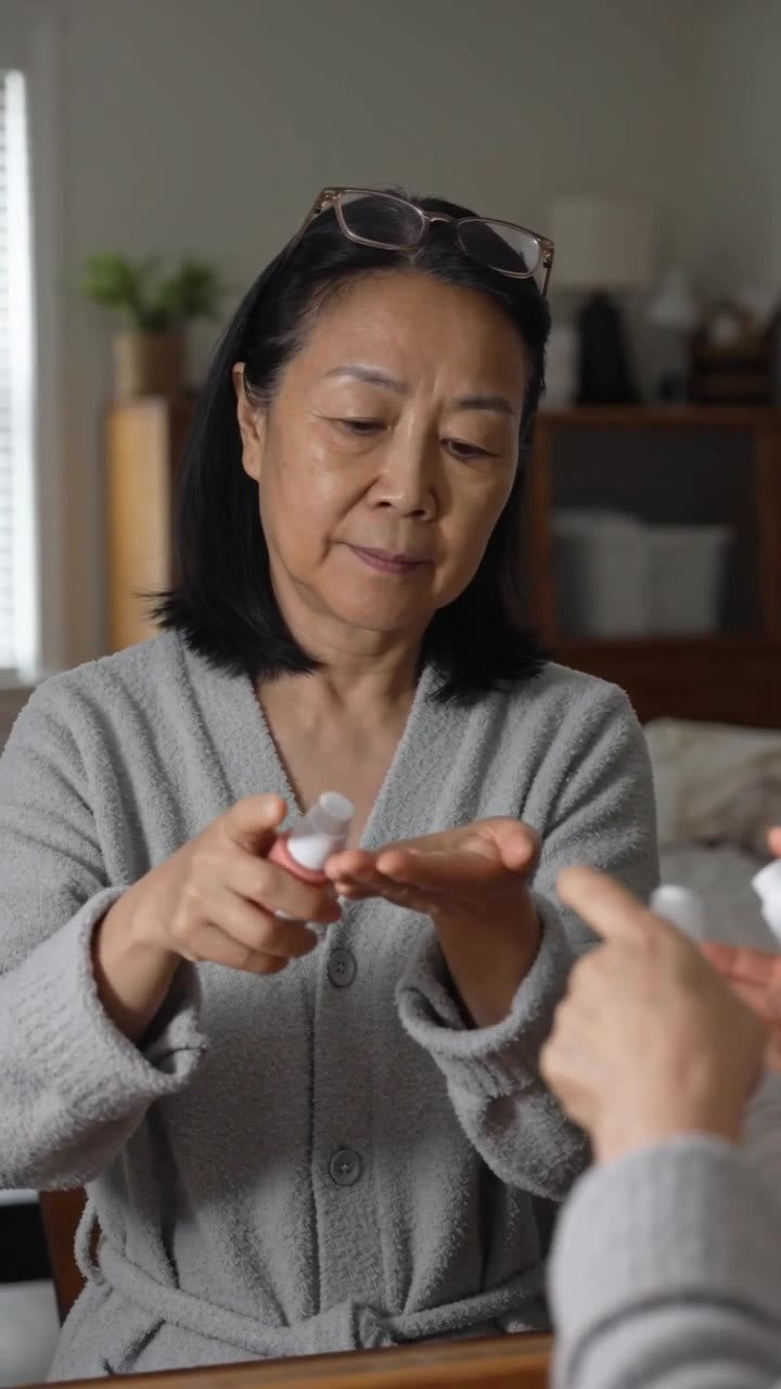 Smoothing bilbie into the back of the hand